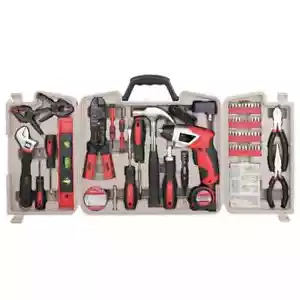 Home Tool Kit with 3.6-Volt Li-Ion Cordless Screwdriver,(161-Pieces) - Picture 1 of 4