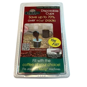 Cápsulas de café desechables individuales Fill n Brew uso con Keurig K-Cup café 24 tazas - Imagen 1 de 3