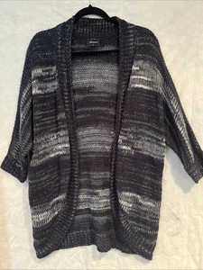 Jeanswest Size S Navy-n-White Cardigan (Length: 77cms) - Picture 1 of 8