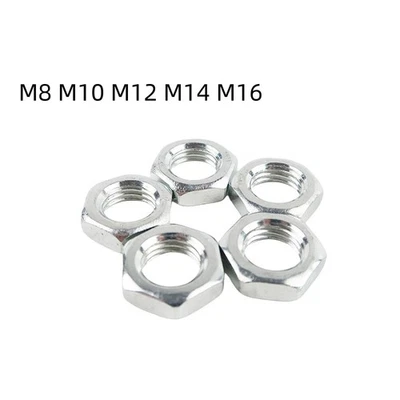 Sechskantmutter Flach Norm Feingewinde Stahl Verzinkt Mutter M8 M10 M12 M14 M16 - Bild 1 von 4