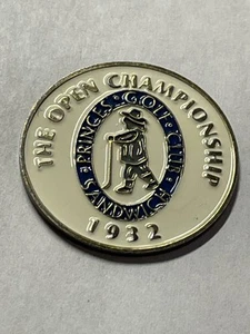 Raro Marcatore da Golf 1932 Open Championship Stile Moneta 1" - Princes Golf Club - Foto 1 di 1