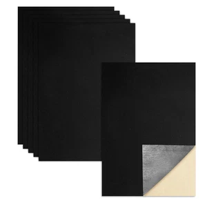 6 Stück selbstklebende Filzplatten, schwarze Filzfolie mit selbstklebender Rückseite, 8 x 12 - Bild 1 von 7