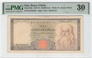 Italy 50000 Lire 1972 P-99c PMG 30 - Picture 1 of 2