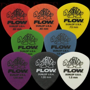 6 x Dunlop Tortex Flow Standard Guitar Picks Plectrums-Your Choice Of Size/Type - Picture 1 of 1