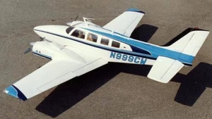 Beechcraft Baron 58P 70" Wingspan RC Model Airplane Printed Plans & Templates - Picture 1 of 2
