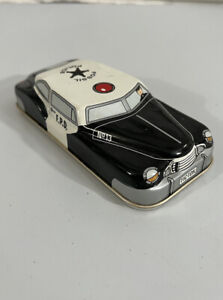 Authentic Fossil Police Car Tin Box 5” In Good Condition Dated 1991 Box Only
