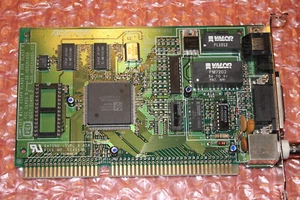 Carte réseau Accton EN1650 ISA Ethernet LAN - RJ45, BNC coaxial, MPX AUI BOOT ROM - Photo 1/1
