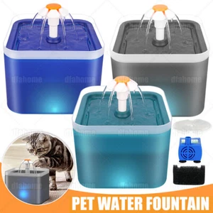 2L Cat Water Fountain for Pet Dog LED Drinking Water Bowl Automatic Dispenser - Picture 1 of 36