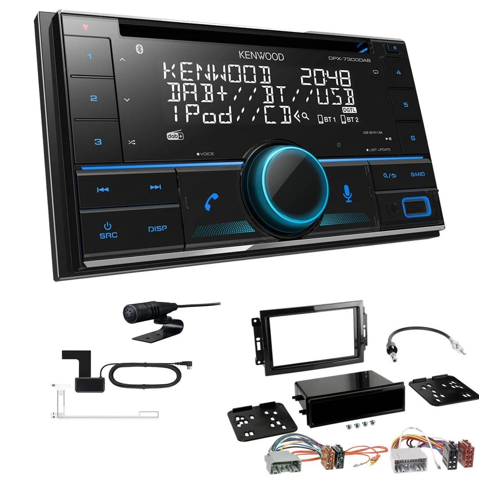 Kenwood DPX-7300DAB Autoradio Bluetooth DAB für Dodge RAM Facelift 2006-2008