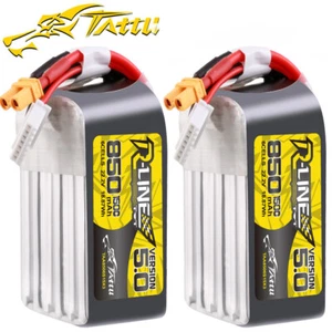 2X Tattu R-Line Version 5.0 850mAh 22.2V 150C 6S Lipo Battery XT30U-F For FPV US - Picture 1 of 6