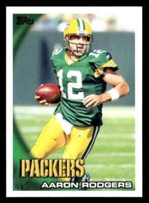 Aaron Rodgers 2010 Topps Card #150 Green Bay Packers - Image 1 of 2