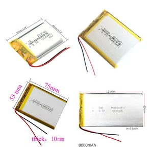 Batería de carga de 3,7 V 2000 mAh polímero LiPo con auricular DVD GPS 103040/756512 - Imagen 1 de 15