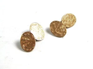 Victorian Teeny Tiny Goldtone Cufflinks 22514 - Picture 1 of 3