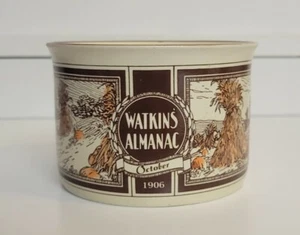 WATKINS ALMANAC October 1906 Harvest Theme Handled Soup Ice Cream Bowl - Picture 1 of 5