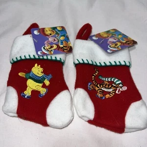 2er Set Winnie Puuh Weihnachtsstrümpfe Pooh & Tigger. Neu mit Etikett 6 Zoll groß - Bild 1 von 3