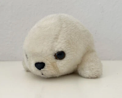 Plüschtier - Stofftier - Robbe, Heuler, Seehund - 20 cm - weiß - Bild 1 von 2