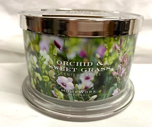 HOMEWORX by Harry Slatkin ORCHID & SWEET GRASS 4 Wick 18 oz Jar Candle - Imagen 1 de 3