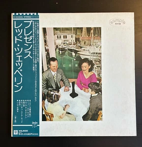 LED ZEPPELIN Presence 1976 LP JAPAN OBI PROMO WHITE LABEL COMPLETE Deep Purple - Imagen 1 de 10