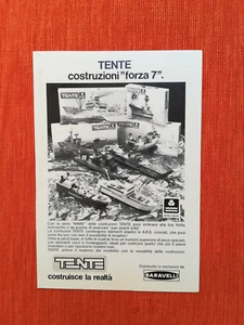 PUBBLICITA' ORIGINALE - ADVERTISING COSTRUZIONI "TENTE" anni 80 - Foto 1 di 1