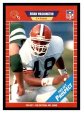 1989 Pro Set #520 BRIAN WASHINGTON RC Cleveland Browns ~C3M