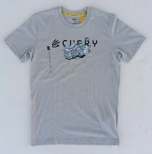 Under Armour X Curry Psychedelic Trolley Heavyweight Short Sleeve Gray T-Shirt  - Picture 1 of 6