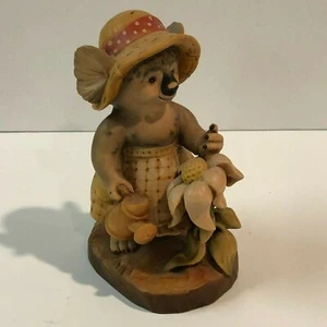 ANRI WOODCARVING, GREEN THUMB ( KOALA BEAR ) RETIRED 606/2000 - Imagen 1 de 6