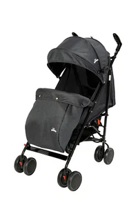 Foldable Reclining Baby Stroller Pram & Buggy with Rain Cover Footmuff Dark Grey - Picture 1 of 8