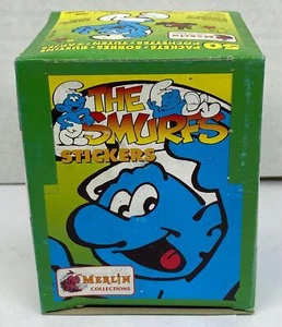 1996 The Smurfs Album Sticker Trading Card Box 50 Packs Hanna Barbera - Picture 1 of 4
