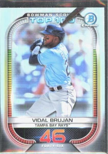 2021 Bowman #BTP-46 Vidal Brujan Bowman Scouts Top 100 Tampa Bay Rays - Picture 1 of 2