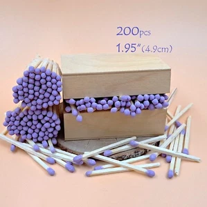 200 lavender tip natural wood sticks wedding candle jar gift basket 1,95" sticks - Picture 1 of 12