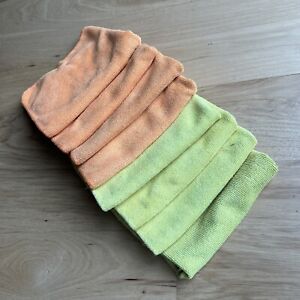 Microfiber Dust Cloths Approx 14" X 15" Each 4 yellow and 4 orange
