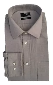 Thomas Nash Men’s Shirt 16.5" Long Sleeve Cotton Mix Beige Twill NEW - Picture 1 of 10