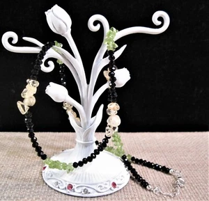 Gorgeous 18" 925 Sterling Silver 55cttw Spinel, Citrine & Peridot Necklace F99 - Picture 1 of 7