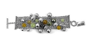 David Yurman Diamonds Elements Cluster Jasmin 925 St. Silber Armband 2900 $ NEU - Bild 1 von 5
