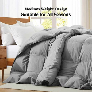Edredón de fibra de plumón Peace Nest para todas las estaciones carcasa súper suave gris oscuro - Imagen 1 de 7