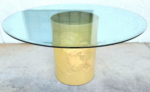 1970s Lacquered Fish Pond Design Dining Table by LAQUE MARTIN Cover