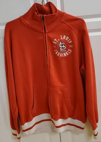 Soft as a Grape MAN'S Size Small ST. LOUIS CARDINALS FULL ZIP SWEATSHIRT Jacket Cover