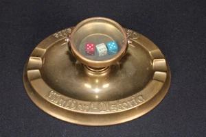 Waldorf-Astoria Zigaretten Aschenbecher mit integriertem Würfelspiel - D um 1930 - Bild 1 von 5