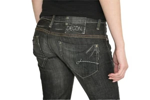 Damen Jeans Hüfthose Bootcut schwarz 98% Baumwolle Decon-Rebecca black- - Bild 1 von 8