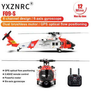 YXZNRC RC Helicopter F09-S 2.4G 6CH Gyro GPS Dual Brushless Motor Remote Control - Picture 1 of 23