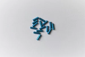 5 SETS OF ALLOY FLIGHT PROTECTORS BLUE - Picture 1 of 1