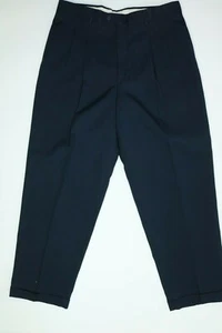 Mens Geoffrey Beene Blue Dress Pants Pleated Cuffs 36x30 EUC - Picture 1 of 8