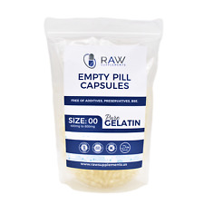 Empty Gelatin Clear Pill Capsules Size 00 Kosher Gluten Free Gel 1,000 Ct