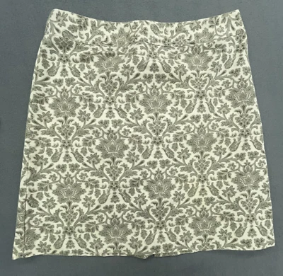 Falda De Colección Talbots 14 Verde Floral Cachemira 100% Algodón Preppy Carrera Informal Y2K Foto 1 de 4