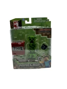 Figura de juguete Minecraft Serie 1 Overworld Creeper 2013 Mojang TNT nueva - Imagen 1 de 2