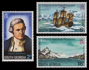 Georgia del Sur 1975 - Mi-Nr. 49-51 ** - MNH - Barcos / Barcos - Capt. Cocinero - Imagen 1 de 1