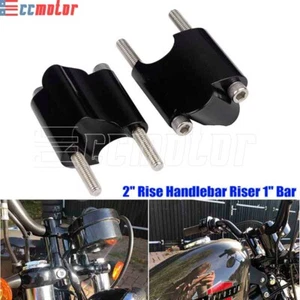 1" Bar Handlebar Riser 2" Extension Fits For Harley Sportster XL1200X 2010-2018 - Picture 1 of 10