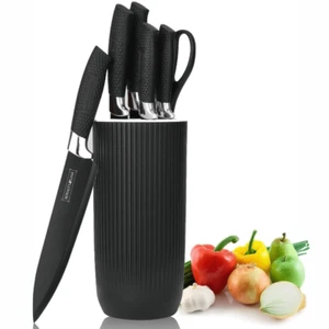 Royalty Line® 7-teiliges Messerset mit Antihaft-Beschichtung & Messerblock - Bild 1 von 4