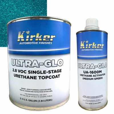 Pintura para coche Kirker Ultra-Glo Aqua Pearl UA-41089 0,75 galones con activador medio Foto 1 de 4