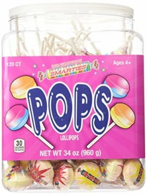 Ce De Candy Inc Smarties Pops 120 Piece Jar - Image 1 of 4